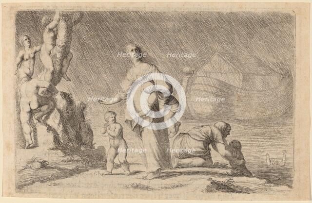 Noah's Ark and the Flood, 1634. Creator: Willem Basse.
