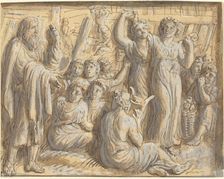 Noah's Warning about the Coming Flood Goes Unheeded. Creator: Luigi Ademollo