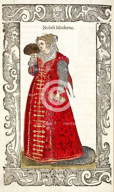 Nobili Moderne. From: De gli habiti antichi et moderni, 1598. Artist: Vecellio, Cesare (1521-1601)