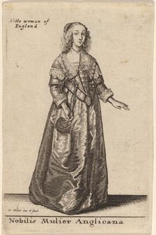 Nobilis Mulier Anglicana. Creator: Wenceslaus Hollar