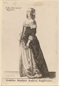 Nobilis Mulier Aulica Anglicana, 1643. Creator: Wenceslaus Hollar