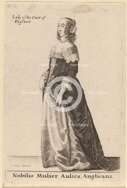 Nobilis Mulier Aulica Anglicana, 1643. Creator: Wenceslaus Hollar.