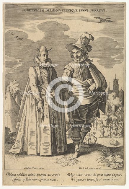 Nobilium in Belgio Utriusque Sexus Ornatus, from Fashions of Different Nations.n.d. Creator: Pieter de Jode I.