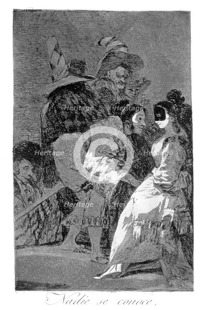 'Nobody knows himself', 1799. Artist: Francisco Goya