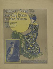 Nobody sees us but the man in the moon 1900. Creator: L. Kerr