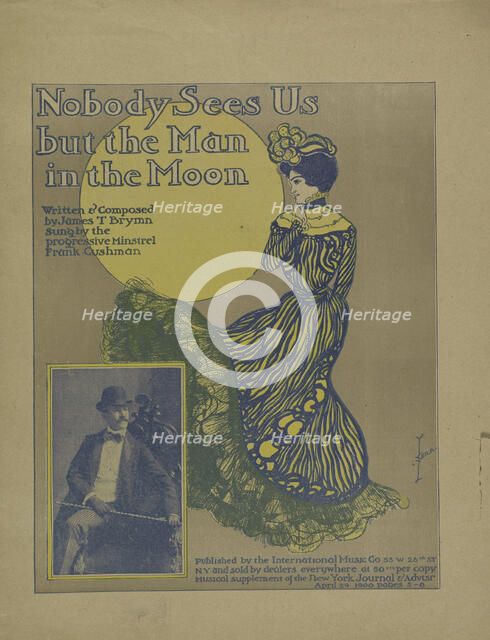 'Nobody sees us but the man in the moon', 1900. Creator: L. Kerr.