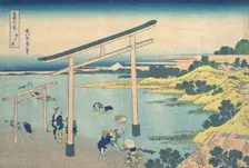 Noboto Bay (Noboto no ura), from the series Thirty-six Views of Mount Fuji (Fugaku ..., ca. 1830-32. Creator: Hokusai