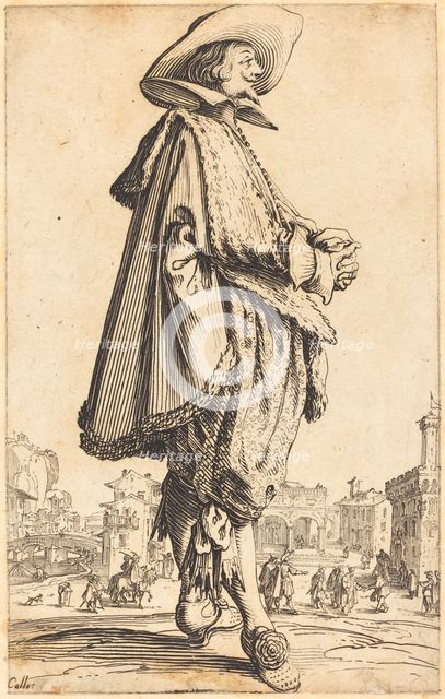 Noble Man with Folded Hands, c. 1620/1623. Creator: Jacques Callot.