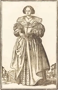 Noble Woman with Fan. Creator: Unknown