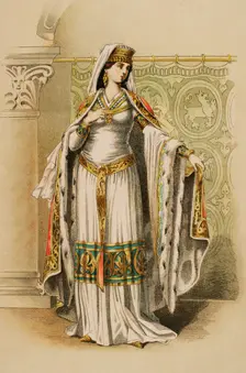 Noblewoman from the time of the reign of Emperor Frederick Barbarossa, (1155-1199), 1884. Creator: Unknown