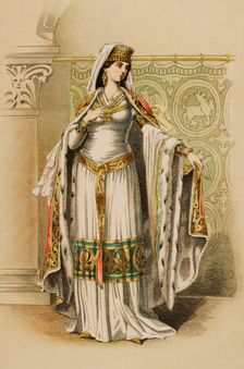 Noblewoman from the time of the reign of Emperor Frederick Barbarossa, (1155-1199), 1884. Creator: Unknown