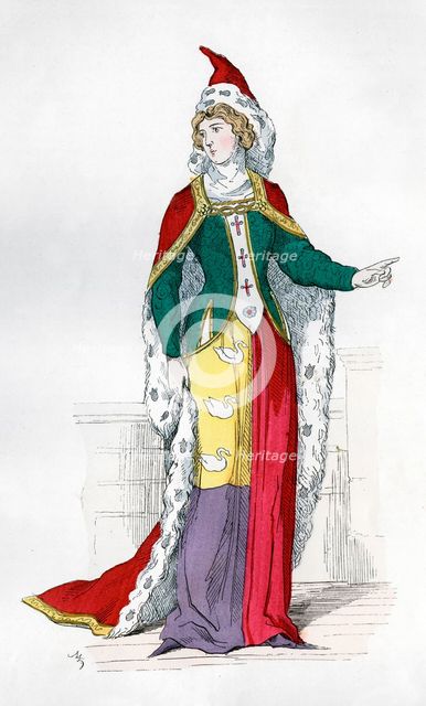 Noblewoman of the time of Charles V of France, 1364 (1882-1884). Artist: Unknown