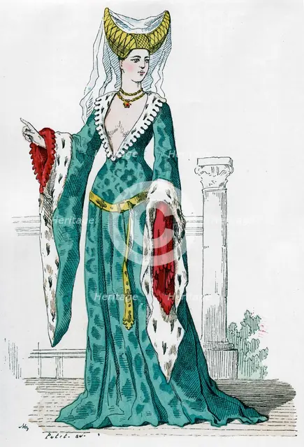Noblewoman of the time of Charles VI of France, 1380 (1882-1884). Artist: Unknown