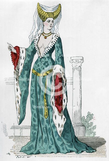 Noblewoman of the time of Charles VI of France, 1380 (1882-1884). Artist: Unknown