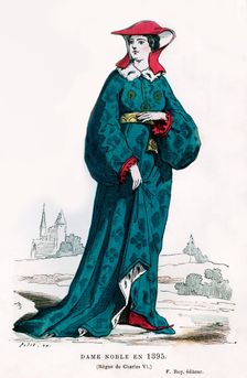 Noblewoman of the time of Charles VI of France, 1395 (1882-1884). Artist: Petit