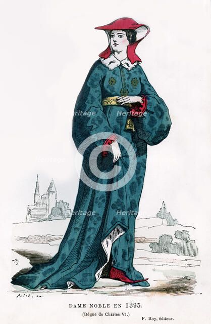 Noblewoman of the time of Charles VI of France, 1395 (1882-1884). Artist: Petit