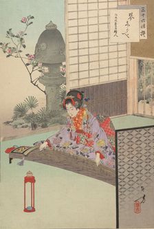 Noblewomen of the Tokugawa Period; Thirty-six Beauties (Sanjuroko kasensoro, 1891-93., 1891-93. Creator: Mizuno Toshikata