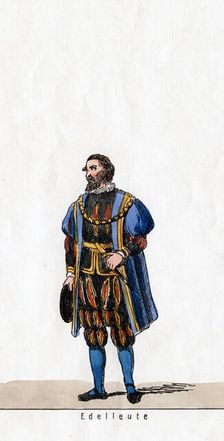 Nobleman, costume design for Shakespeare's play, Henry VIII, 19th century