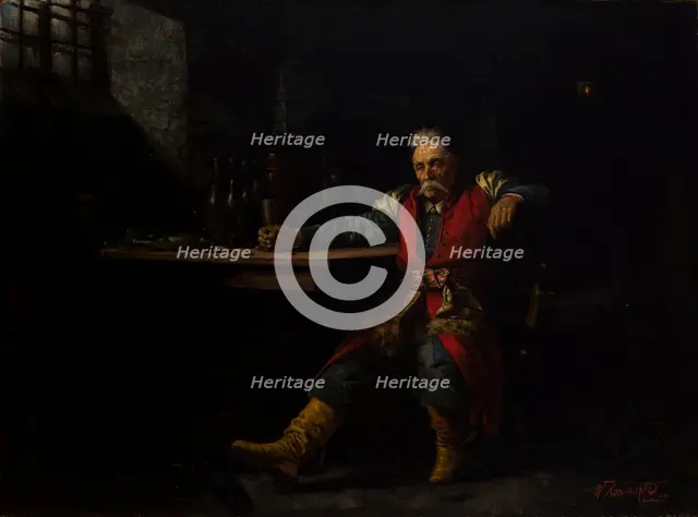 Nobleman Drinking Mead, 1881. Creator: Waclaw Koniuszko.