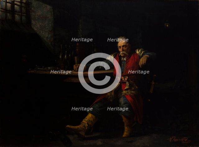 Nobleman Drinking Mead, 1881. Creator: Waclaw Koniuszko.