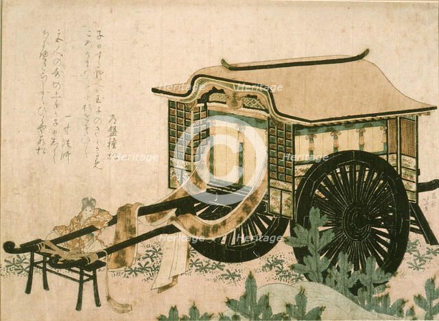 Nobleman's Cart, 19th century. Creator: Hokusai.