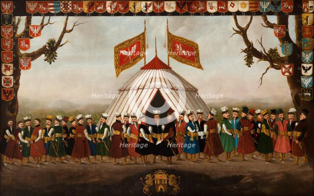 Noblemen in Voivodeship Uniforms, end of 18th century. Creator: Unknown.