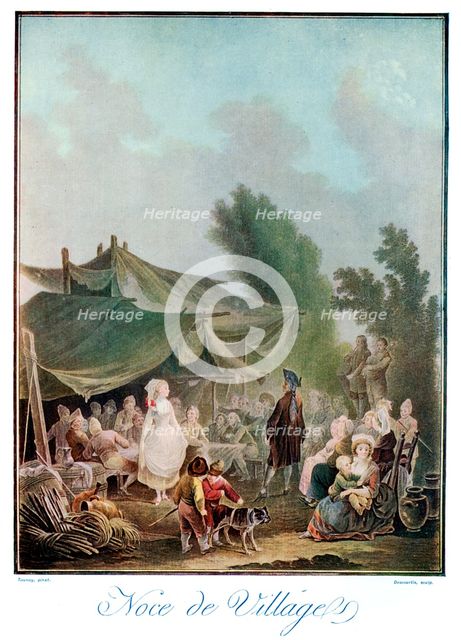'Noce de Village', 18th century (1910).Artist: Descourtis