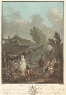 Noce de Village (Village Wedding), 1785. Creator: Charles-Melchior Descourtis