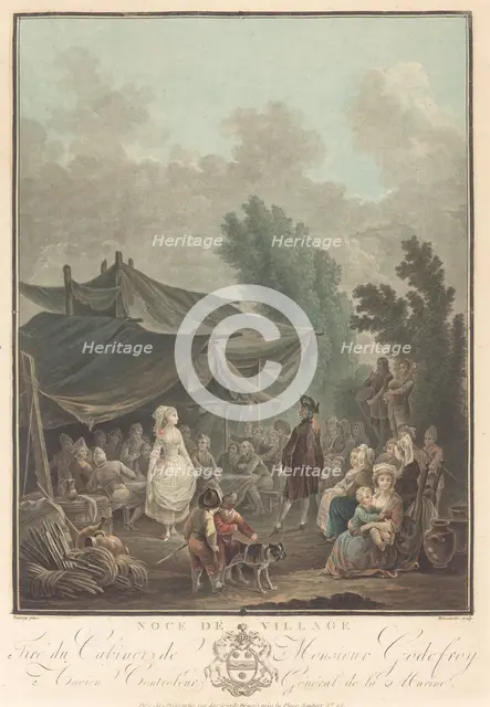 Noce de Village (Village Wedding), 1785. Creator: Charles-Melchior Descourtis.