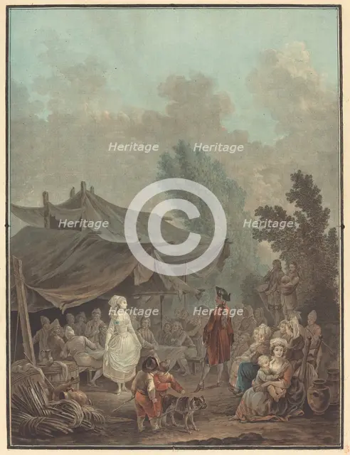 Noce de Village (Village Wedding), 1785. Creator: Charles-Melchior Descourtis.