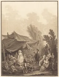 Noce de Village (Village Wedding), 1785. Creator: Charles-Melchior Descourtis