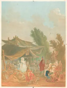 Noce de Village (Village Wedding), 1785. Creator: Charles-Melchior Descourtis