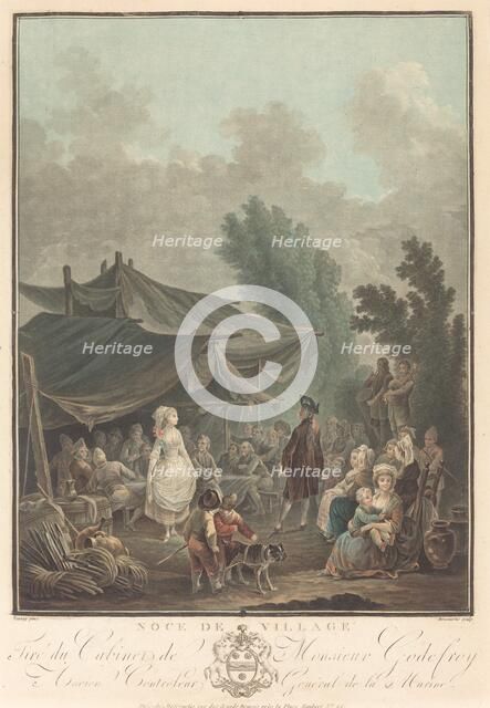 Noce de Village (Village Wedding), 1785. Creator: Charles-Melchior Descourtis.