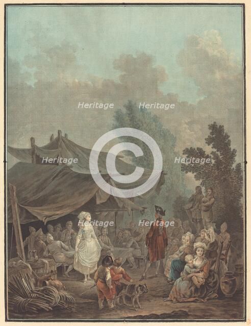 Noce de Village (Village Wedding), 1785. Creator: Charles-Melchior Descourtis.