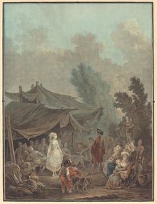 Noce de Village (Village Wedding), 1785. Creator: Charles-Melchior Descourtis