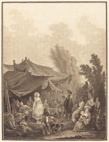 Noce de Village (Village Wedding), 1785. Creator: Charles-Melchior Descourtis