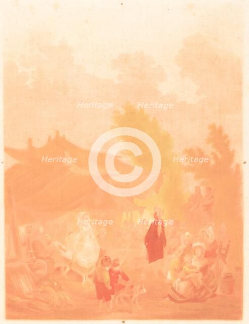 Noce de Village (Village Wedding), 1785. Creator: Charles-Melchior Descourtis.