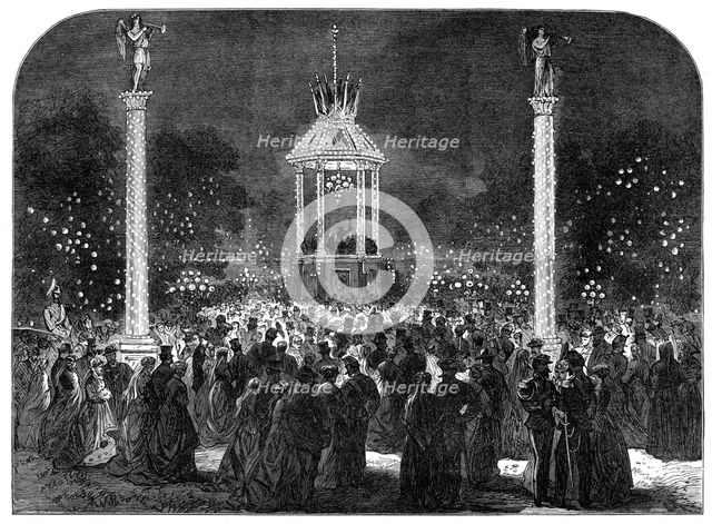Nocturnal Fête at Florence in honour of the Marriage of the Crown Prince of Italy, 1868. Creator: Unknown.