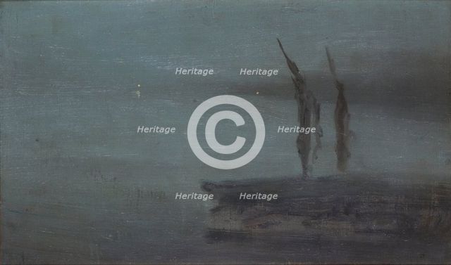 'Nocturne', 1854-1903. Creator: James Abbott McNeill Whistler.