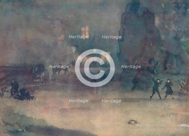 'Nocturne - Amsterdam in Snow', 1882, (1904). Artist: James Abbott McNeill Whistler.