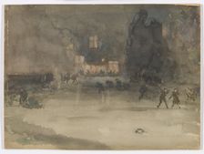 Nocturne: Amsterdam in Winter, 1882. Creator: James Abbott McNeill Whistler