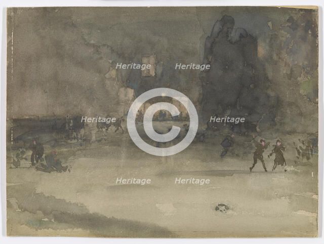 Nocturne: Amsterdam in Winter, 1882. Creator: James Abbott McNeill Whistler.