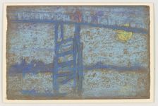 Nocturne: Battersea Bridge, 1872-1873. Creator: James Abbott McNeill Whistler