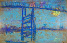 Nocturne: Battersea Bridge, 1872-1873. Artist: Whistler, James Abbott McNeill (1834-1903)