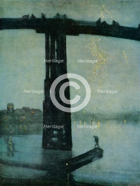 'Nocturne: Blue and Gold - Old Battersea Bridge', c1872-5. Artist: James Abbott McNeill Whistler.