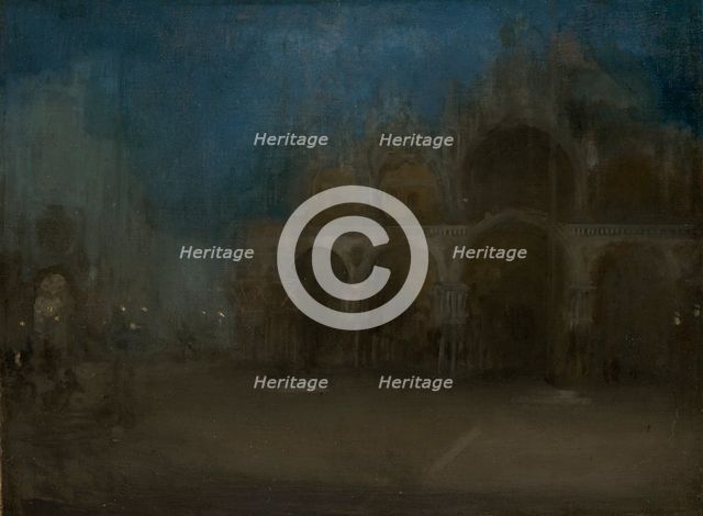 'Nocturne, blue and gold - St Mark's, Venice', 1879-1903. Creator: James Abbott McNeill Whistler.