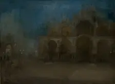 Nocturne, blue and gold - St Mark's, Venice 1879-1903. Creator: James Abbott McNeill Whistler