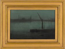 Nocturne: Blue and Silver--Battersea Reach, 1870-1875. Creator: James Abbott McNeill Whistler