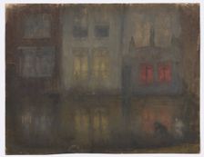 Nocturne: Black and Red?Back Canal, Holland, 1882. Creator: James Abbott McNeill Whistler