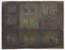 Nocturne: Black and Red?Back Canal, Holland, 1882. Creator: James Abbott McNeill Whistler